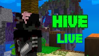 Playing Bedwars Hive Live ROAD TO 67K [upl. by Gnilyam]