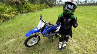 8 YEAR OLD RIDES HIS YAMAHA TTR110 DIRTBIKE amp GOES ON A MILITARY MISSION😂😭 [upl. by Admama]