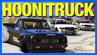 GTA 5  THE HOONITRUCK Police Chase amp Customization [upl. by Ruthven649]