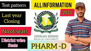 JSMU Pharmd Admission 2025Jinnah Sindh Medical University Karachi Admission 2025jsmu Pharmd [upl. by Einomrah]