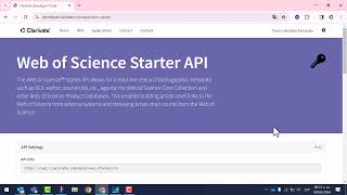 Registro y Solicitud de acceso a las APIs de Web of Science [upl. by Justine]