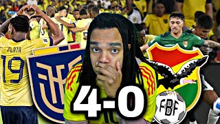 ECUADOR vs BOLIVIA 40 REACCIÓN DE COLOMBIANO [upl. by Cacka]