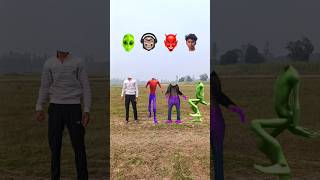 Me and colour ful danda nanda and monkey amp green alien head matching new game video trending [upl. by Olag]