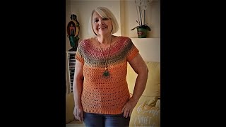 Como hacer en crochet JERSEY DE CANESÚ REDONDO IDEAL PARA PRINCIPIANTES FÁCIL Y MUY BONITO [upl. by Aneeram]