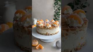 🍊Mandarinen Waffeltorte🍊 das Rezept findet ihr in den Kommentaren🤍 [upl. by Yretsym]