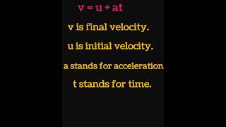 Derivation of first equation of motionclass 9 physicsderivationv uatshorts [upl. by Ruperto]