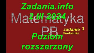 Matura z matematyki Zadania info zadanie 3 poziom rozszerzony 2 marca 2024 Wielomian [upl. by Casilde]