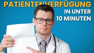 Patientenverfügung EINFACH erklärt 2024 [upl. by Torre]