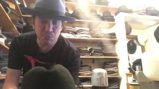 How to Shape a fur Felt Fedora or Stetson Western Hat at Home [upl. by Ateinotna]