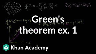 Greens theorem example 1  Multivariable Calculus  Khan Academy [upl. by Burton]