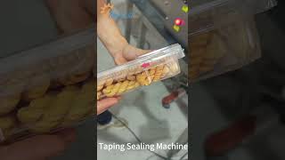 Taping Sealing Machine for Soft Plastic Container Semi auto Tape Around Sealing Machine factory [upl. by Adamik]