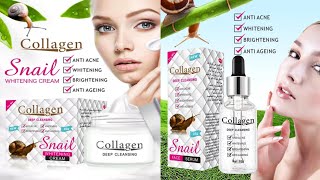 Collagen Snail Whitening Cream and Serum Review [upl. by Dickey441]