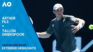 Arthur Fils v Tallon Griekspoor Extended Highlights  Australian Open 2024 Second Round [upl. by Dilahk]