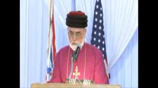 His Holiness MarDinkha IV Catholicos Patriarch speech at his dinner 10202013 [upl. by Mayman131]