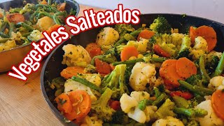 VEGETALES SALTEADOS prepáralos para toda la semana y come sano 🥦🥕🌽🫑 [upl. by Eigram]