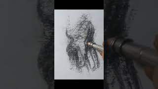 charcoal drawing drawing charcoal charcoaldrawing art sketch trending virallagi shorts [upl. by Kubis]