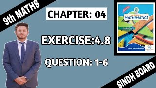 Exercise 48 Question 1 to Question 6  Ex 48 Class IXX  Sindh Board  Sir Shuja [upl. by Kafka246]