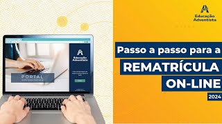 Tutorial Rematricula Online  2024 [upl. by Tolley]