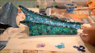 Worbla Mermaid Bracer Part 3  Sequin Scale Decoration [upl. by Nahgeam]