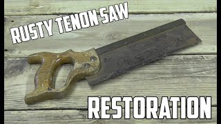 Rusty Tenon Saw  Restoration [upl. by Evot]