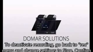 Domar Green DVR Recording Configuration [upl. by Kumler638]