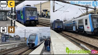 RER CTransilien H Spot en gare d’Ermont Eaubonne et Montigny Beauchamp  Voyage [upl. by Lavinia643]