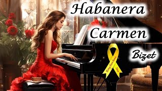 Habanera Carmen  Bizet  classical instrumental relaxing piano music [upl. by Haret]