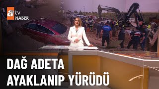 Heyelan 2 aracı toprağa gömdü 1 ölü  atv Haber 14 Haziran 2023 [upl. by Ahsinel442]