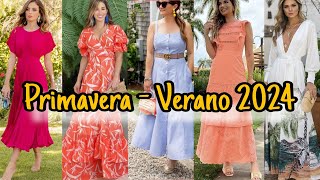 HERMOSOS VESTIDOS LARGOS CASUALES Y ELEGANTES PARA PRIMAVERA VERANO 2024 [upl. by Aerehs]