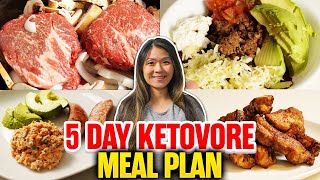 5DAY KETO CARNIVORE DIET MEAL PLAN 2023  15 Easy High Fat Low Carb Meal Ideas [upl. by Tracey918]