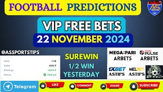 VIP Football Predictions Getafe vs Real Valladolid  Free Betting Tips  22 NOV Spain La Liga [upl. by Ytirahs]