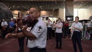 The USAF Band Holiday Flash Mob at the National Air and Space Museum 2013 [upl. by Ahsoik]