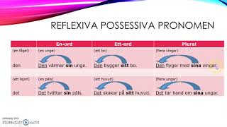 Reflexiva possessiva pronomen [upl. by Keraj]