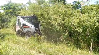 Magnum Mini 165 forestry cuttermulcher skid steer attachment  auction September 12 2013 [upl. by Ettelliw]