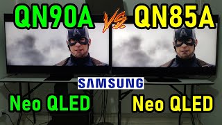 SAMSUNG QN90A vs QN85A Smart TVs Neo QLED 4K HDR con HDMI 21 [upl. by Enelrahc]