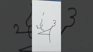 draw a man with numbers  easy drawing  shorts sketch number artist [upl. by Okimik]