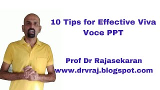 How to prepare Viva Voce PPT profdrrajasekaran research [upl. by Onirotciv233]