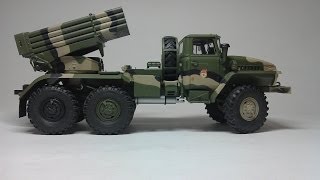 БМ21 quotГрадquot Trumpeter 135 Сборка и покраска [upl. by Petras752]