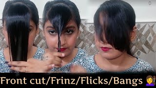 Haircut for Girls 2019 tutorial and Tips  Cut your own front bangsflicksfrinz and tips [upl. by Nashbar12]