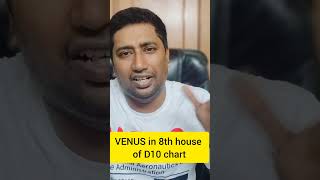 VENUS in the 8th house of D10 chart dasamsa venusin8thhouse job careerreading career [upl. by Jarid]