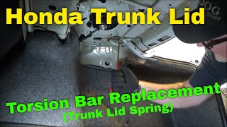 Honda Trunk Lid Torsion Bar Trunk Opener Spring Replacement [upl. by Artsa]