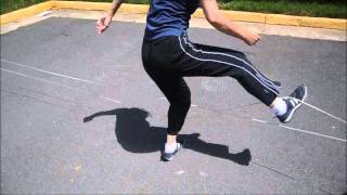 Classical Chinese Jump Rope Tutorial Rubber band Skipping [upl. by Ahsinotna99]