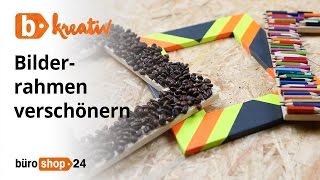 DIY Bilderrahmen gestalten [upl. by Aonehc185]