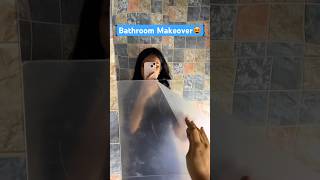 Supporters Vs Haters 🪞😍makeover shorts mirror acrylic wallpaper bathroom decor home [upl. by Gibbeon]