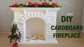 DIY cardboard Fireplace  Камин из картона своими руками [upl. by Jamieson]