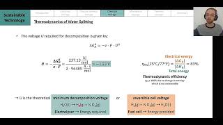 04 04 Thermodynamics of Water Splitting [upl. by Michael]