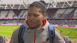 WCH 2017 London – Denia Caballero CUB Discus Throw Group A [upl. by Meuse]