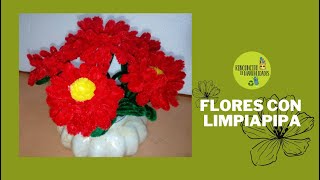 FLORES CON LIMPIAPIPAS Rinconcito de manualidades [upl. by Tterej]