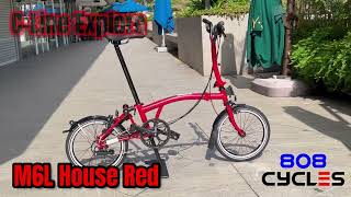 Brompton CLine Explore MidHandlebar Without Rack M6L House Red 2023 [upl. by Faria]