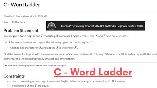 AtCoder Beginner Contest 370  C  Word Ladder  Editorial [upl. by Arva445]